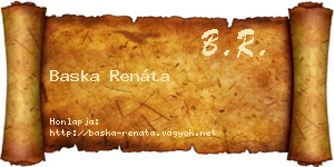 Baska Renáta névjegykártya